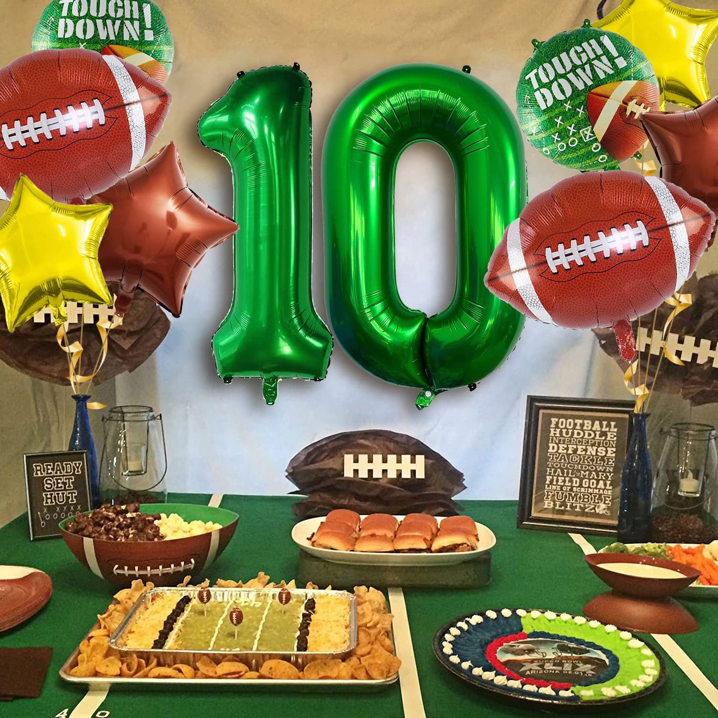 Football Balloons Set Football Birthday Party Decorations Football Touchdown Sports Theme Birthday Party Decoration, Tailgate Game Day Football Theme