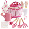 ROBUD Kids Gardening Set, Educational Outdoor STEM Gardening Toy Gift, Pink
