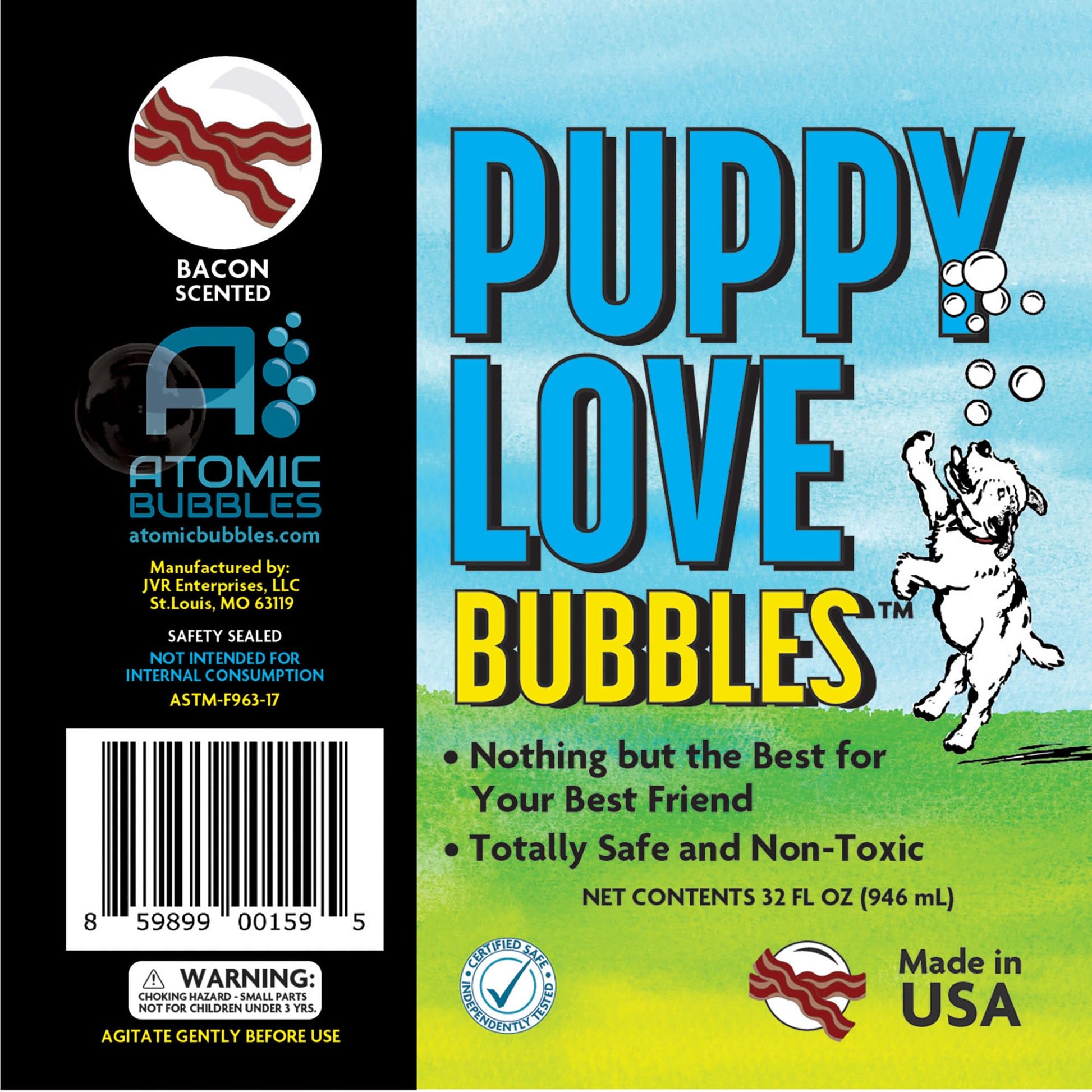 Puppy Love Bubbles - 4 oz | Bacon Scented Bubbles for Dogs