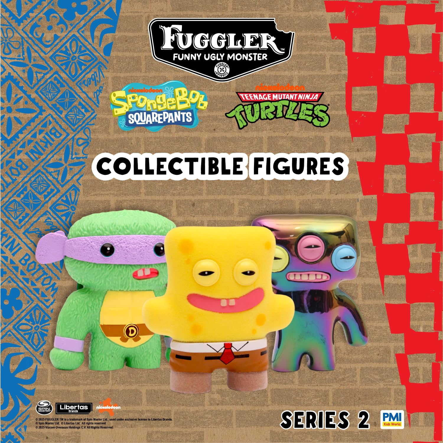 Fuggler Series 2 Collectible 6-Pack Window Box Creepy Funny Plush Figures Including Rare Hidden Surprise Character Paramount Crossovers (Assortment