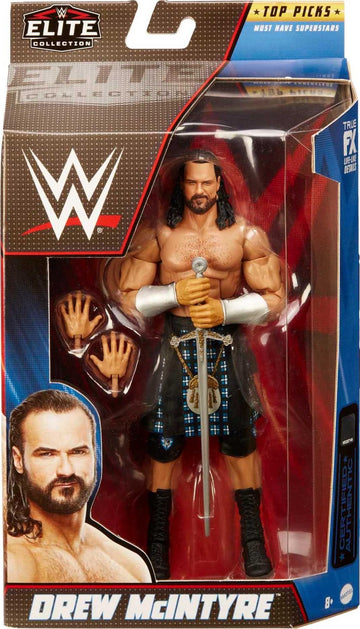 Mattel WWE Drew McIntyre Top Picks Elite Collection Action Figure with Accessories, 6-inch Posable Collectible Gift for WWE Fans Ages 8 Years Old & Up