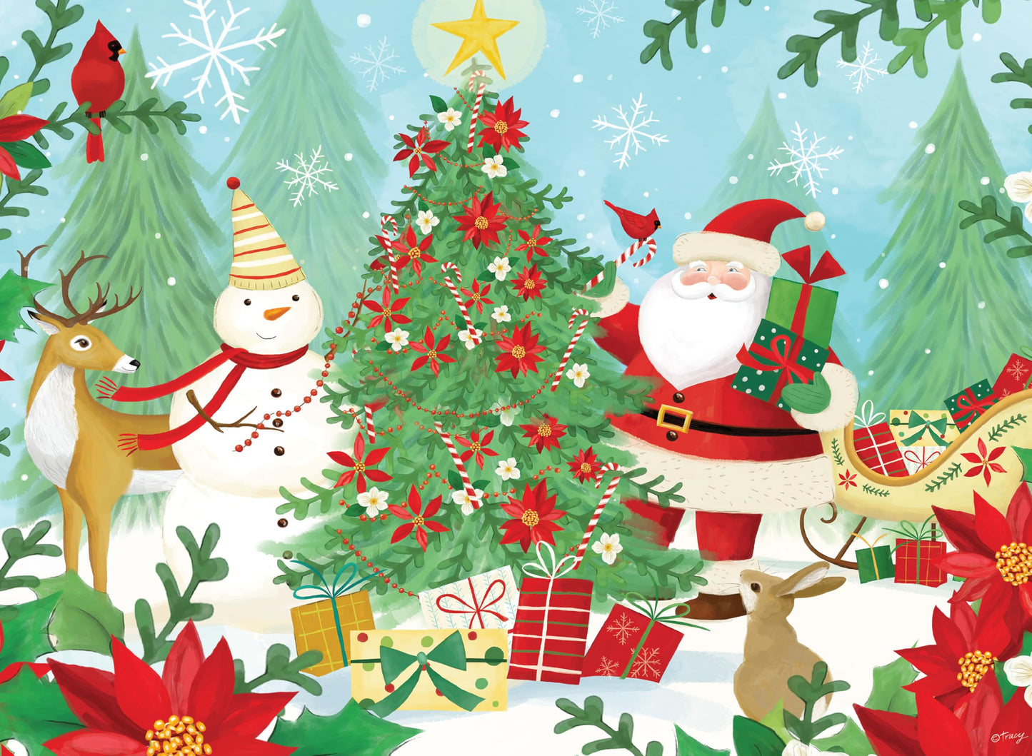 Ceaco - Tracy Flickinger Christmas - 100 Piece Puzzle for Kids Ages 6+