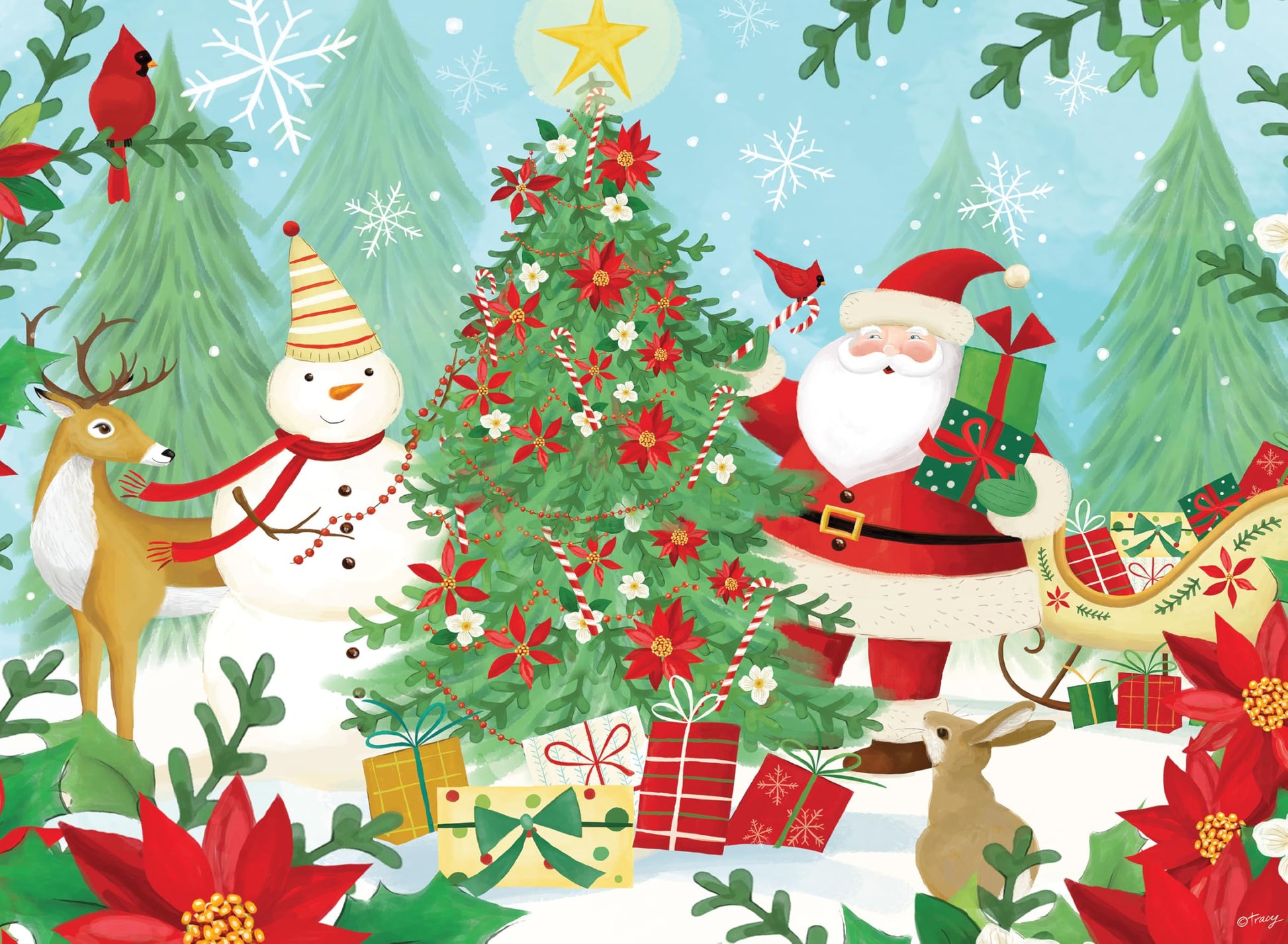 Ceaco - Tracy Flickinger Christmas - 100 Piece Puzzle for Kids Ages 6+