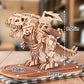 MIEBELY 3D Wooden Puzzles for Adults - T-Rex Dinosaur Model Kits can Walk and Roar, Mechanical Dinosaur STEM Toys for Boys Kids Ages 8-10-12-14, 3-D