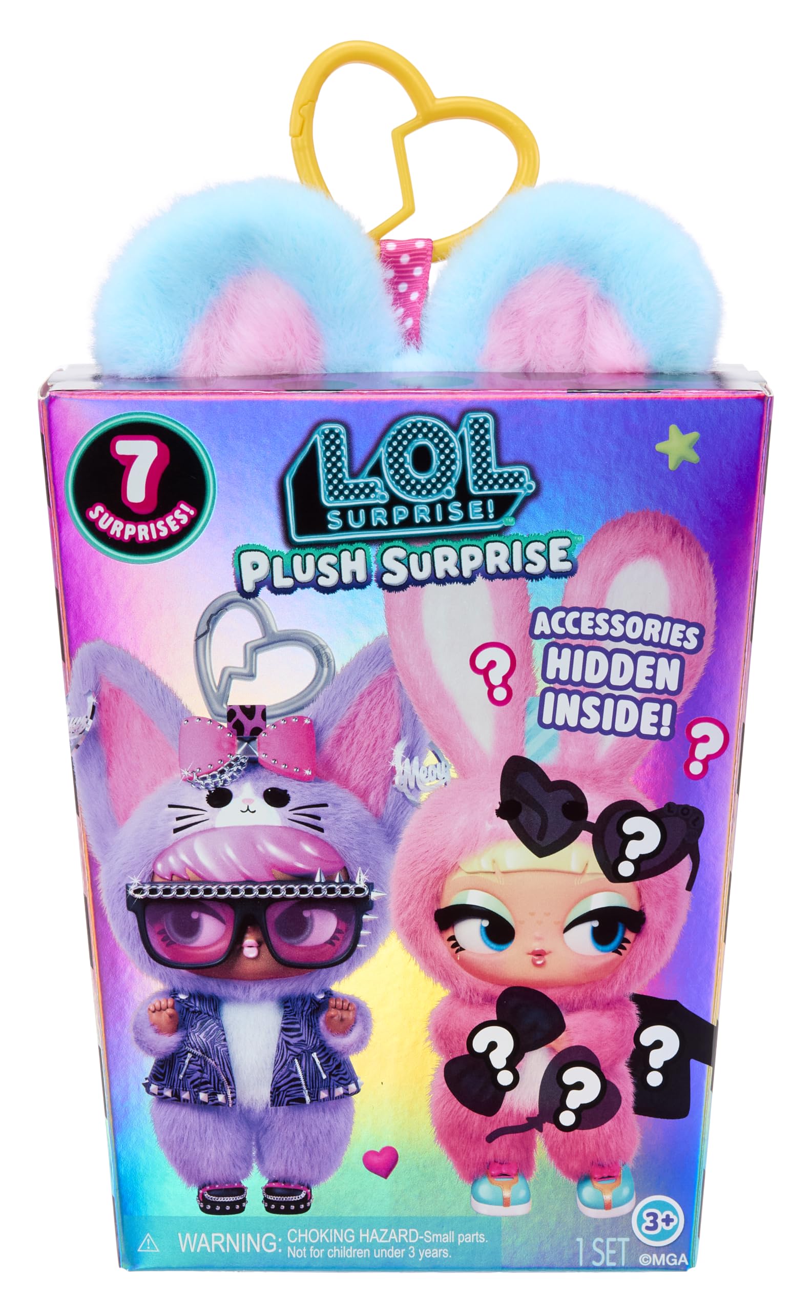 LOL Surprise! Plush Surprise! Blind Plush Toy - Hidden Fashions & 7 Surprises Inside, Collectible On-the-Go Doll, Random Style, 6 Styles to Collect