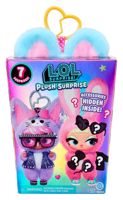 LOL Surprise! Plush Surprise! Blind Plush Toy - Hidden Fashions & 7 Surprises Inside, Collectible On-the-Go Doll, Random Style, 6 Styles to Collect