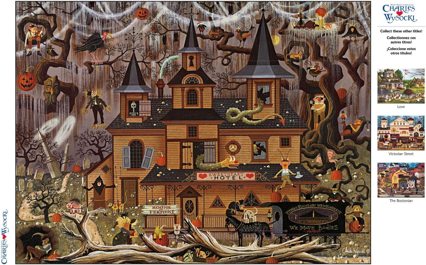 Buffalo Games - Charles Wysocki Trick or Treat Hotel - 1000 Piece Puzzle