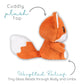 Friendly Fox - Microwavable & Weighted Plush Stuffed Animal - Heated Plushie for Warmth - Cute, Soft, Cozy Toy for Adults & Children (Boys, Girls