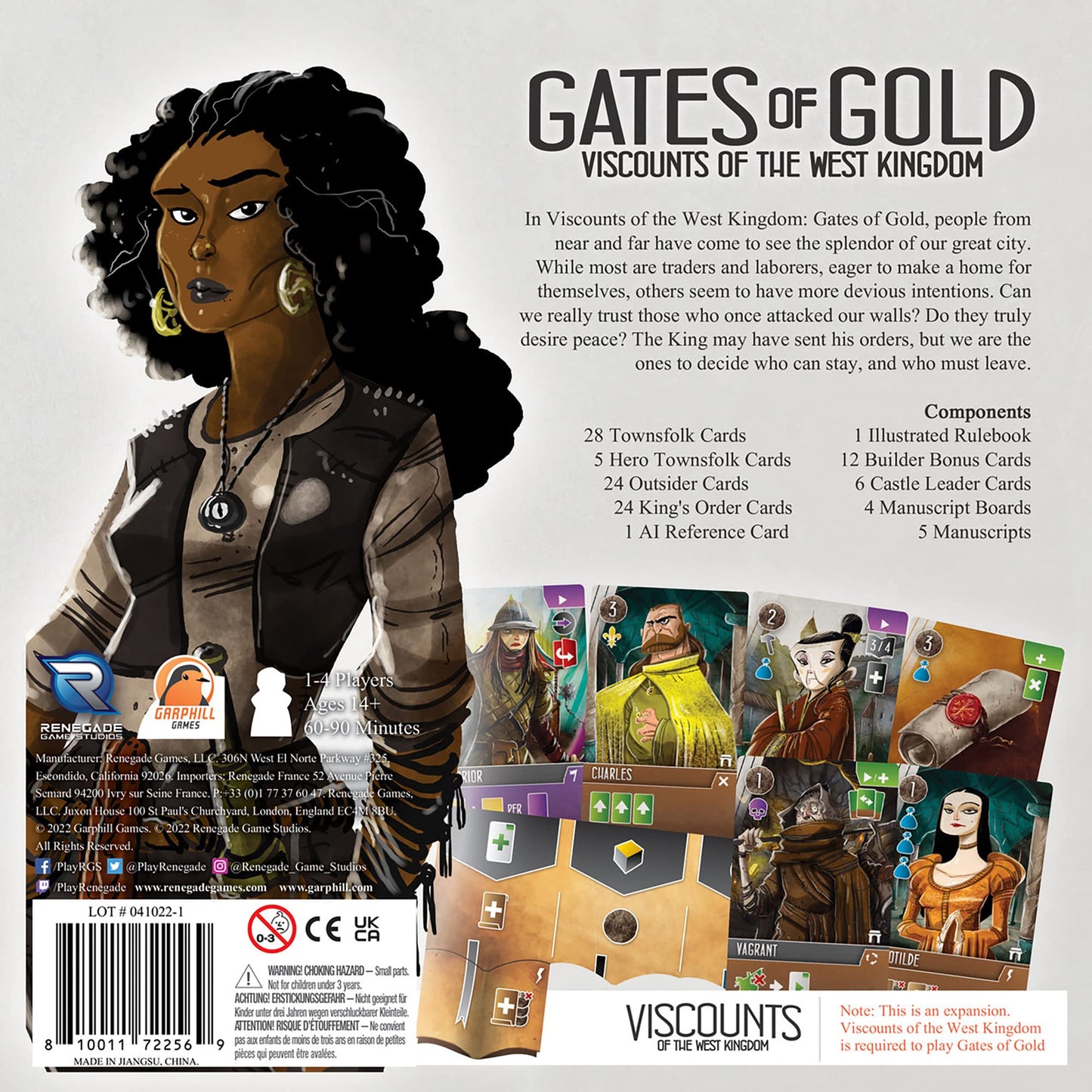 Renegade Game Studios Viscounts of the West Kingdom Gates of Gold Expansion Strategy Board Game