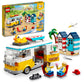 LEGO Creator 3 in 1 Beach Camper Van Building Kit, Transforms from a Campervan to Ice Cream Shop to House, Great Gift for Surfer Boys and Girls