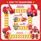 Super Wings Transformable Toys, 7" Jett Robot Suit and 2” Scale Transforming Jett Mini Action Figure,2-in-1 Mode Vehicle and Robot, Vehicle Playset