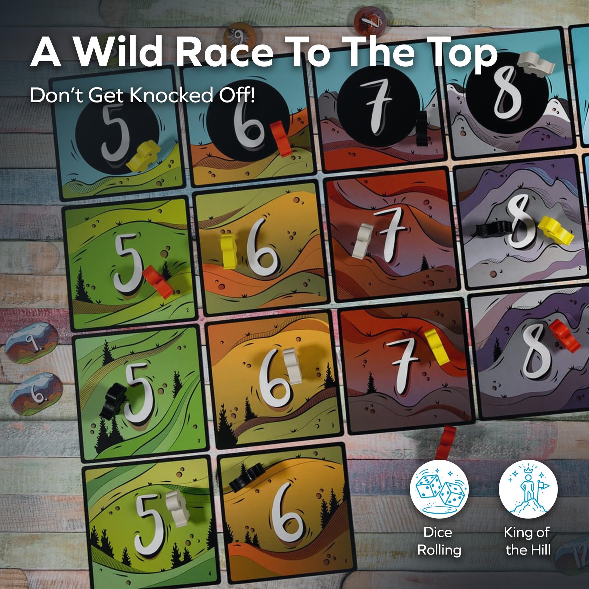 Mountain Goats - Board Game - 2 to 4 Players - 20 Minute Play Time
