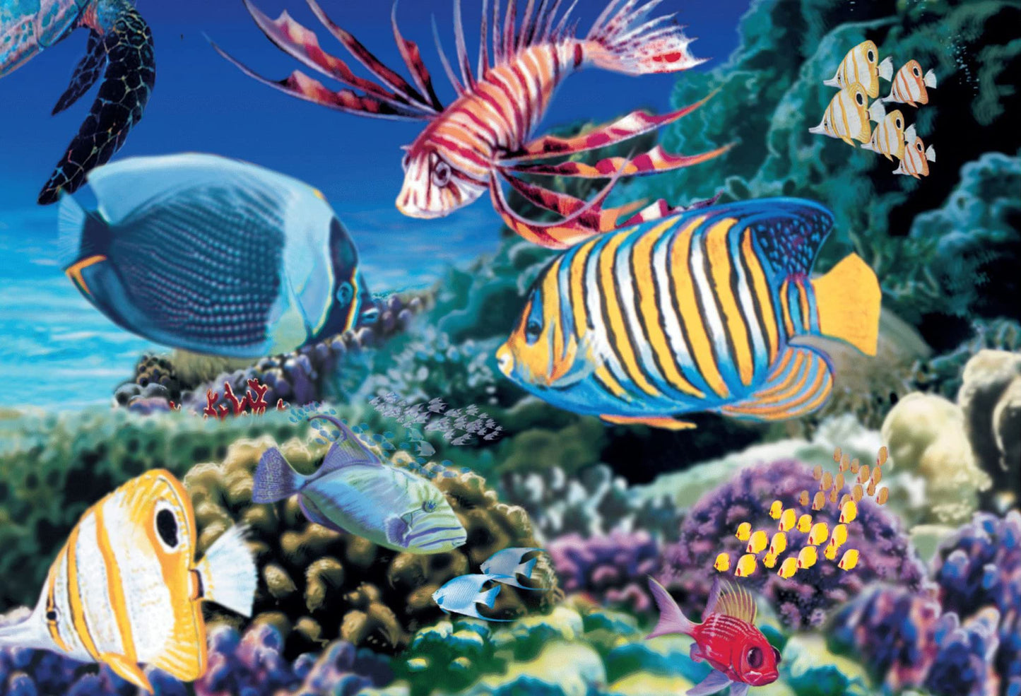 TDC Games World’s Smallest Jigsaw Puzzle, The Life Aquatic - Mini Puzzles, Small Challenging Travel Art Puzzle for Adults, 200+ Pieces, 6 x 4 inches
