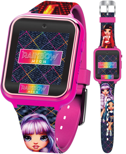 Rainbow High Kids Smartwatch with 10 Changeable Watch Faces, 3 Wallpapers, Video and Voice Recorder, Step Tracker, Fun Learning Games, Alarm, Timer