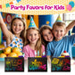 Decojoy Party Favors for Kids 4-8, Scratch Art Birthday Return Gifts, Bulk Rainbow Scratch Paper Notebook 24 Set with Reusable Stencils, Christmas