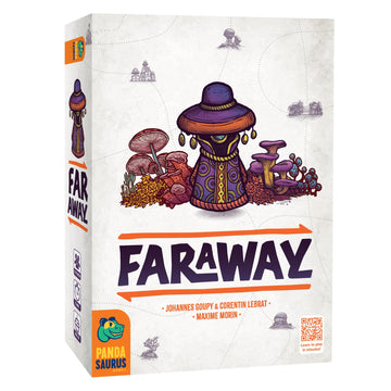 Pandasaurus Games Faraway Card Game - Explore Mysterious Alula! Strategic Region Building with Engaging Gameplay for Adventurers, Ages 10+, 2-6
