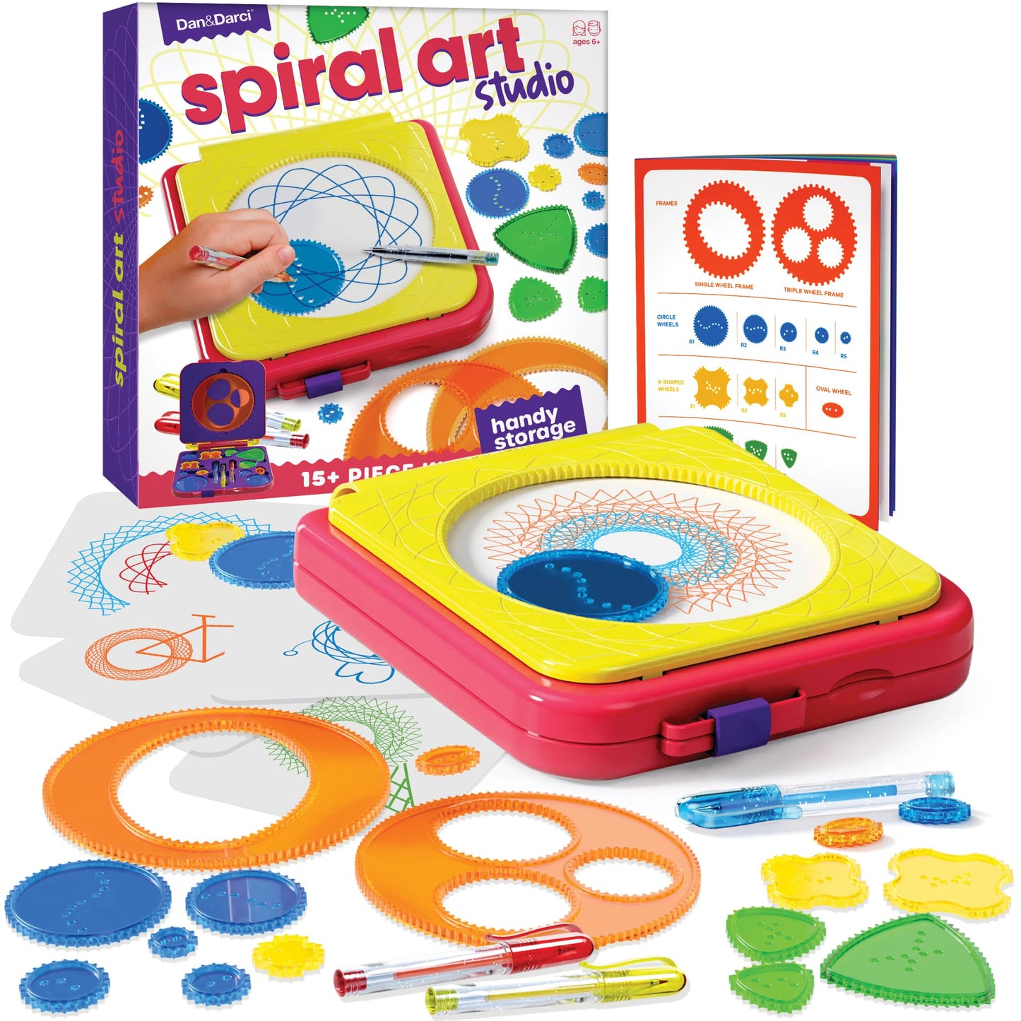 Dan&Darci Spiral Art Kit for Kids - Craft Set for Girls & Boys Ages 6-12 - Gifts for 6, 7, 8, 9, 10 Year Old Girl, Boy - Toys and Crafts Kits Gift