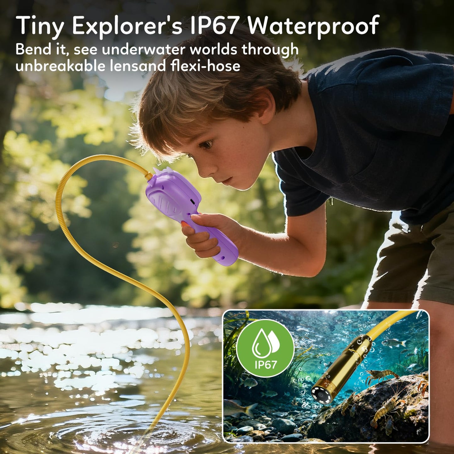 Kids Borescope Toys Camera with Light for 4-10 Years Old Boys Girls