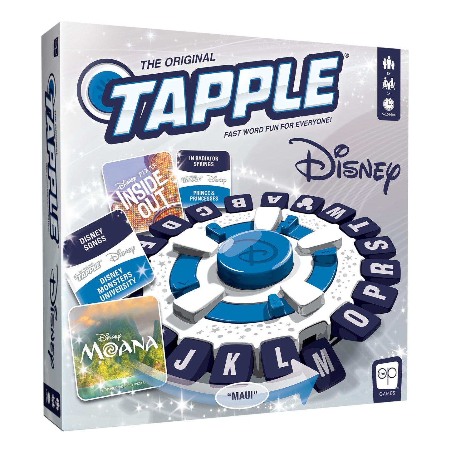 The Original TAPPLE Disney Edition, Fast-Paced Family Trivia Word Game, Choose a Disney-Themed Category & Race Against The Timer to be The Last
