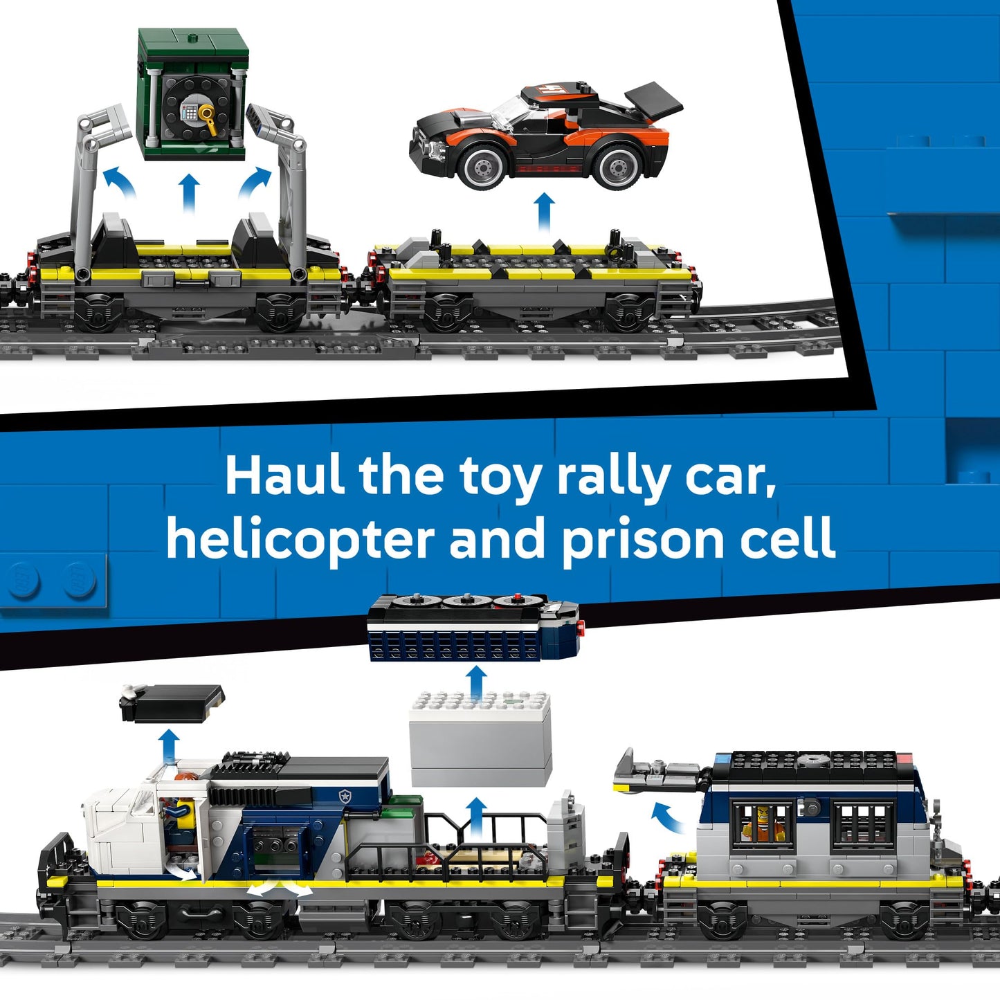 LEGO City Police Train Heist Building Toy - Train Set with Police Car Toy for Boys & Girls, Ages 7+ - Pretend Play Set for Kids - Gifts for Birthdays
