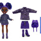 Rainbow High Jr High Series 2 Krystal Bailey- 9" Purple Posable Fashion Doll with Designer Accessories and Open/Close Backpack. Great Toy Gift for