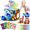 JKHEPL Baby Toys 6-12 Months - Baby Tissue Box Toy for 6 9 12 18 Months Old Montessori Sensory Toys for 1 Year Old Boy Infant Scarf Toy with Crinkle