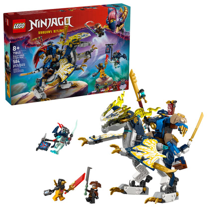 LEGO NINJAGO Rogue’s Mech Dragon Rider Building Toy - Dragons Rising Play Set & 4 Ninja Toy Minifigures for Boys & Girls, Ages 8+ - 2 Ways to Build &