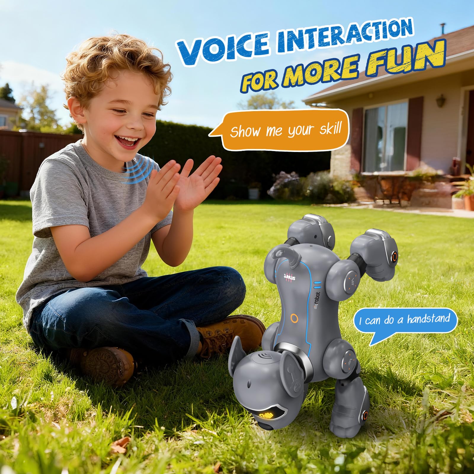 anysun Robot Dog for Kids, Remote Control Dog with Voice and Touch Interaction, Followable Programmable Dog Robot, Singing, Dancing, Talking, Smart