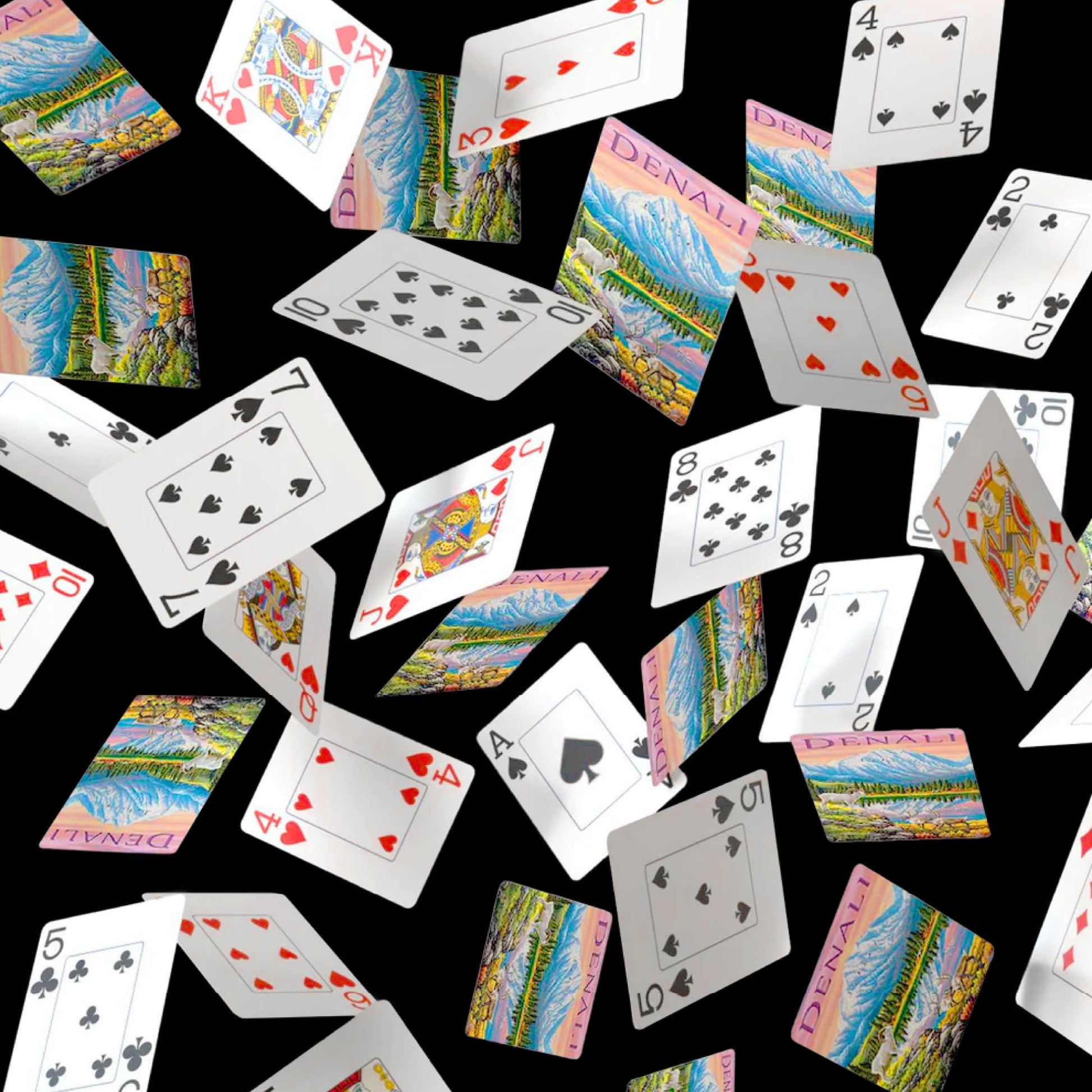 Boardwalk Puzzles Denali, Featherlight Unique Playing Cards, Fun Themed Deck for Home and Travel