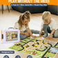 Riyo Play Construction Sensory Bin for Toddlers, 2-in-1 Play Mat, Ages 3+