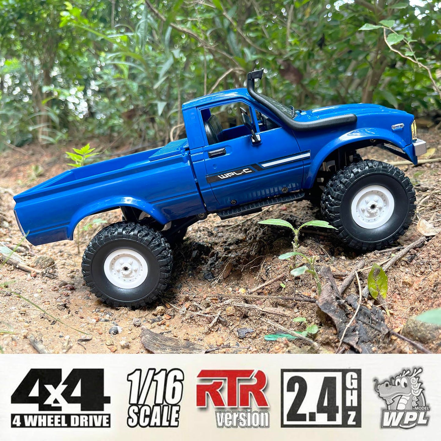 Apawband RC Crawler WPL C24 RC Rock Crawler RC Truck 4x4 Off Road RTR