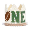 ZAIBIANHAO Football Theme Birthday Crown - First Birthday Mini Party Hat for Baby, First Year Down Party Headband Decorations
