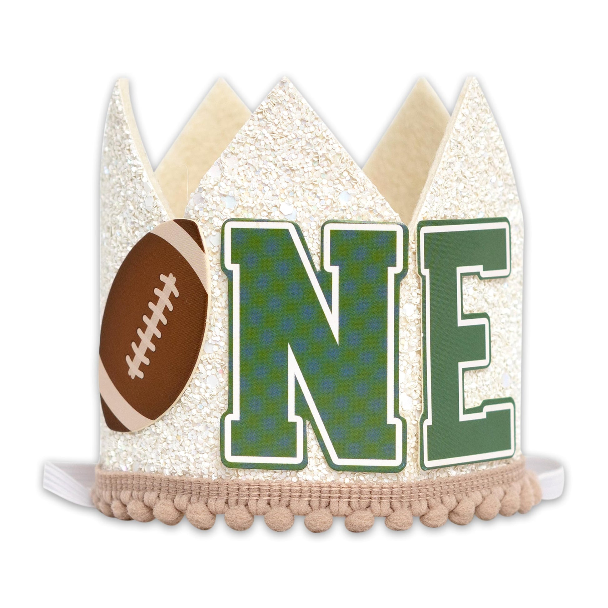 ZAIBIANHAO Football Theme Birthday Crown - First Birthday Mini Party Hat for Baby, First Year Down Party Headband Decorations