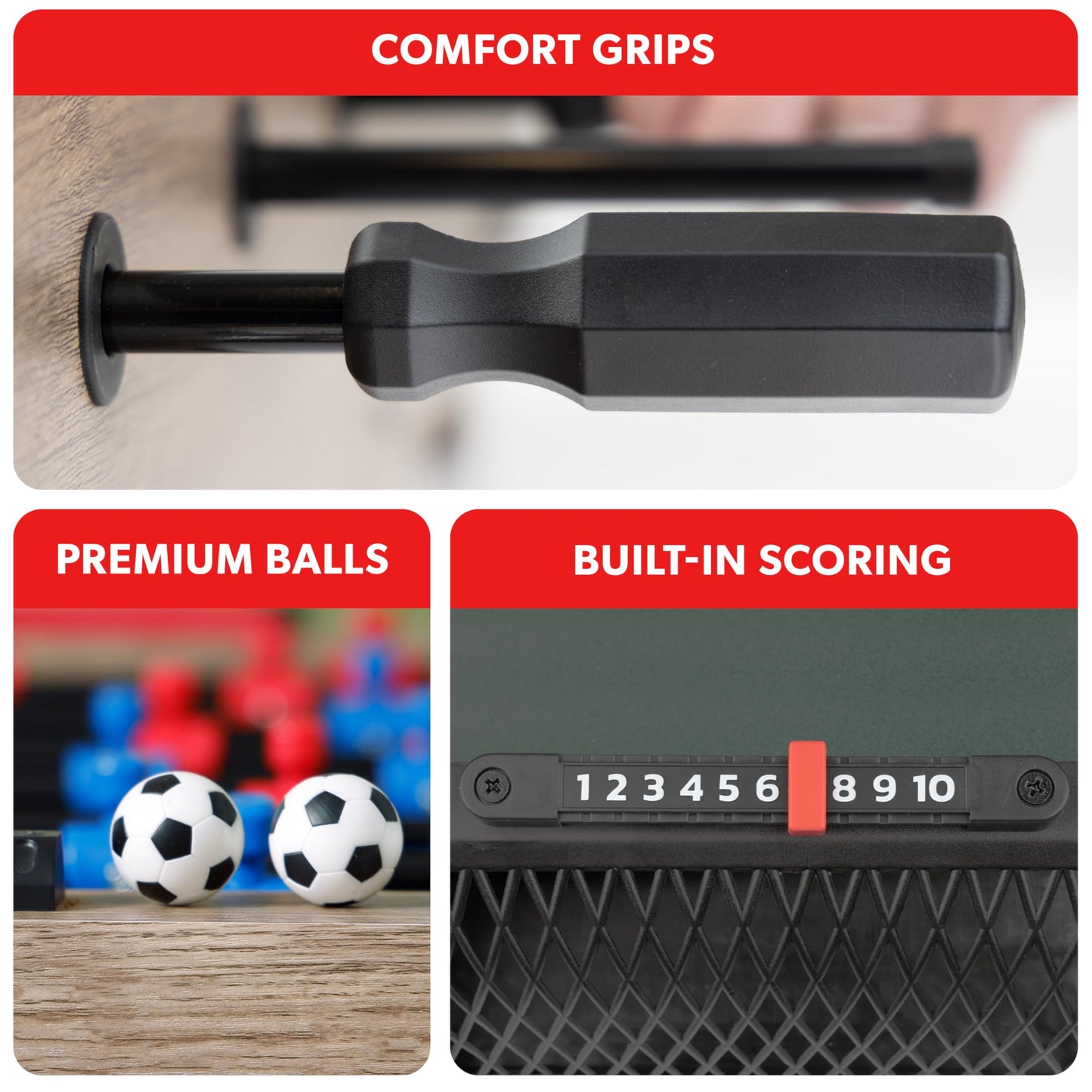 GoSports 32 Inch Tabletop Foosball Game Set - Mini Foosball Table - Oak