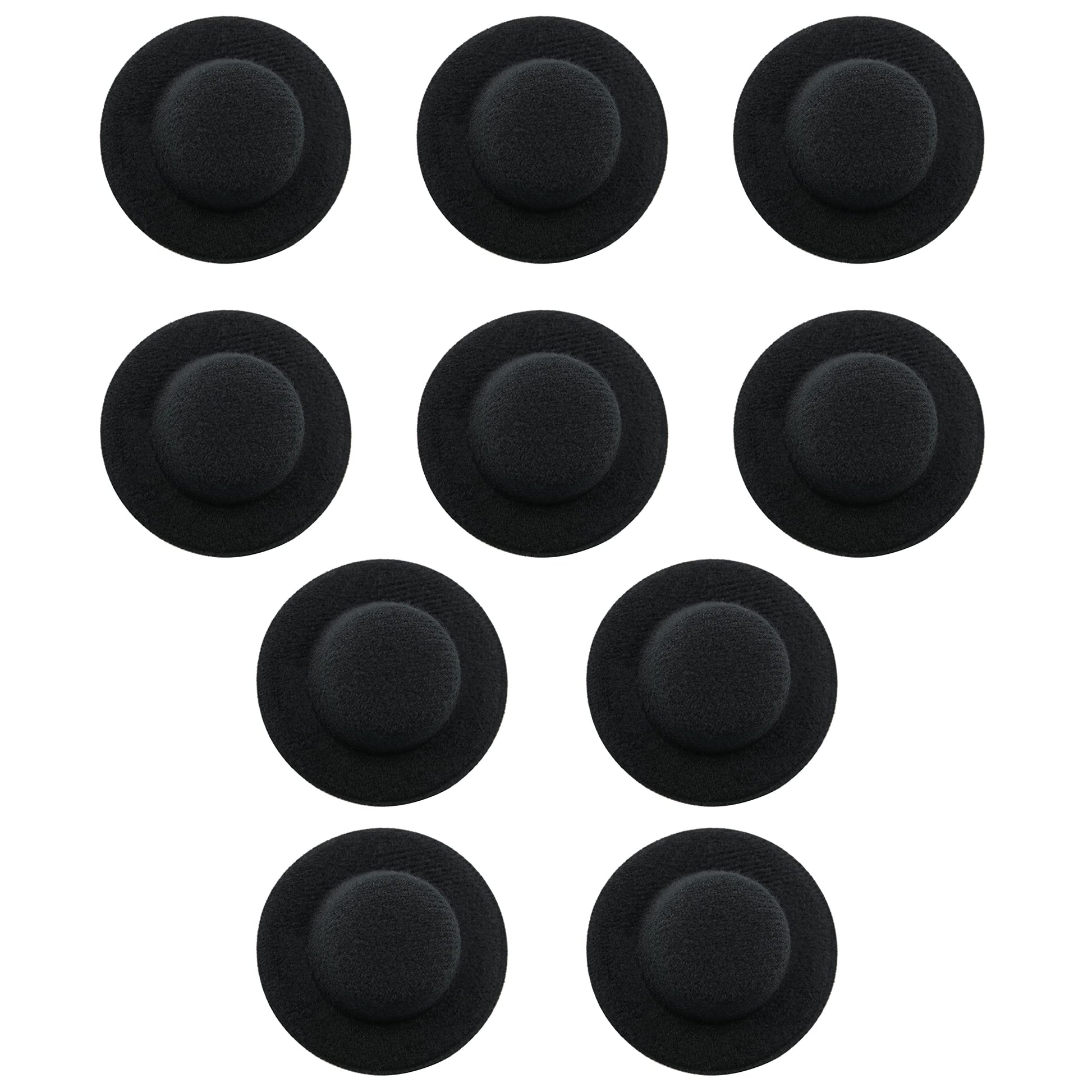 YHXiXi Handmade Small Wide Brim Doll Fedoras: 10pcs Felt Panama Hats with Flat Tops
