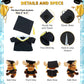 DolliBu Graduation Dress Up Set for Teddy Bear Plush Toy - Graduation Outfit for Stuffed Animals, Cute Set of Gown & Cap with Yellow Tassel for Teddy
