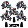Racing Motorcycle Table Decorations - Motocross Theme Table Centerpiece - Extreme Sports Party Decorations Supplies - 15PCS