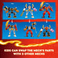 LEGO NINJAGO Cole’s Elemental Earth Mech Mini Ninja Toy, Customizable Action Figure Adventure Toy with Cole and Wolf Warrior Minifigures, Ninja Gift