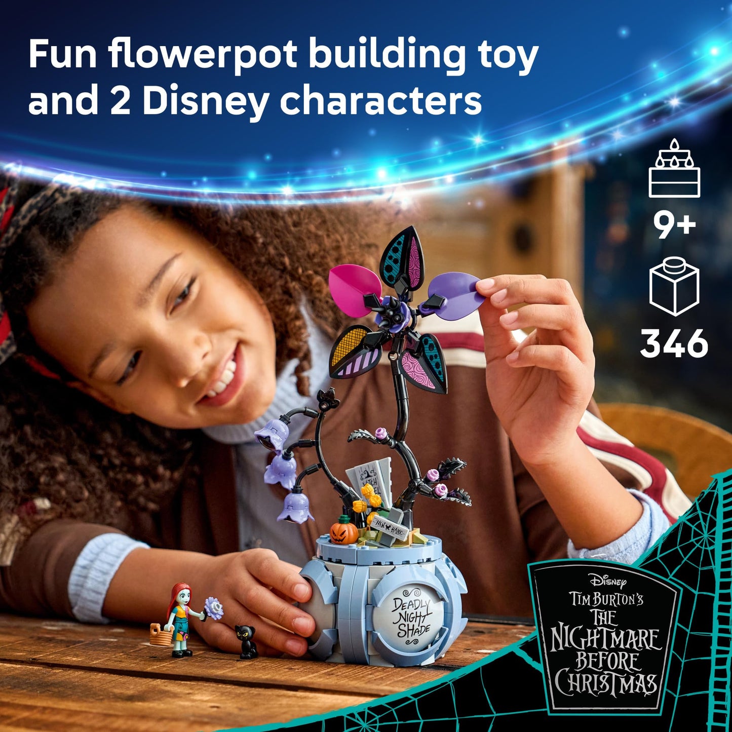 LEGO Disney Sally's Flowerpot Building Toy - The Nightmare Before Christmas Set for Girls & Boys, Ages 9+ - Kids Room and Desk Decor - Gift