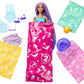 Barbie Pop Reveal Doll & Accessories, Sea Slushy Series Fashion Doll & Pet, 8 Surprises Includes Sensory Slime, and Color Change Hair