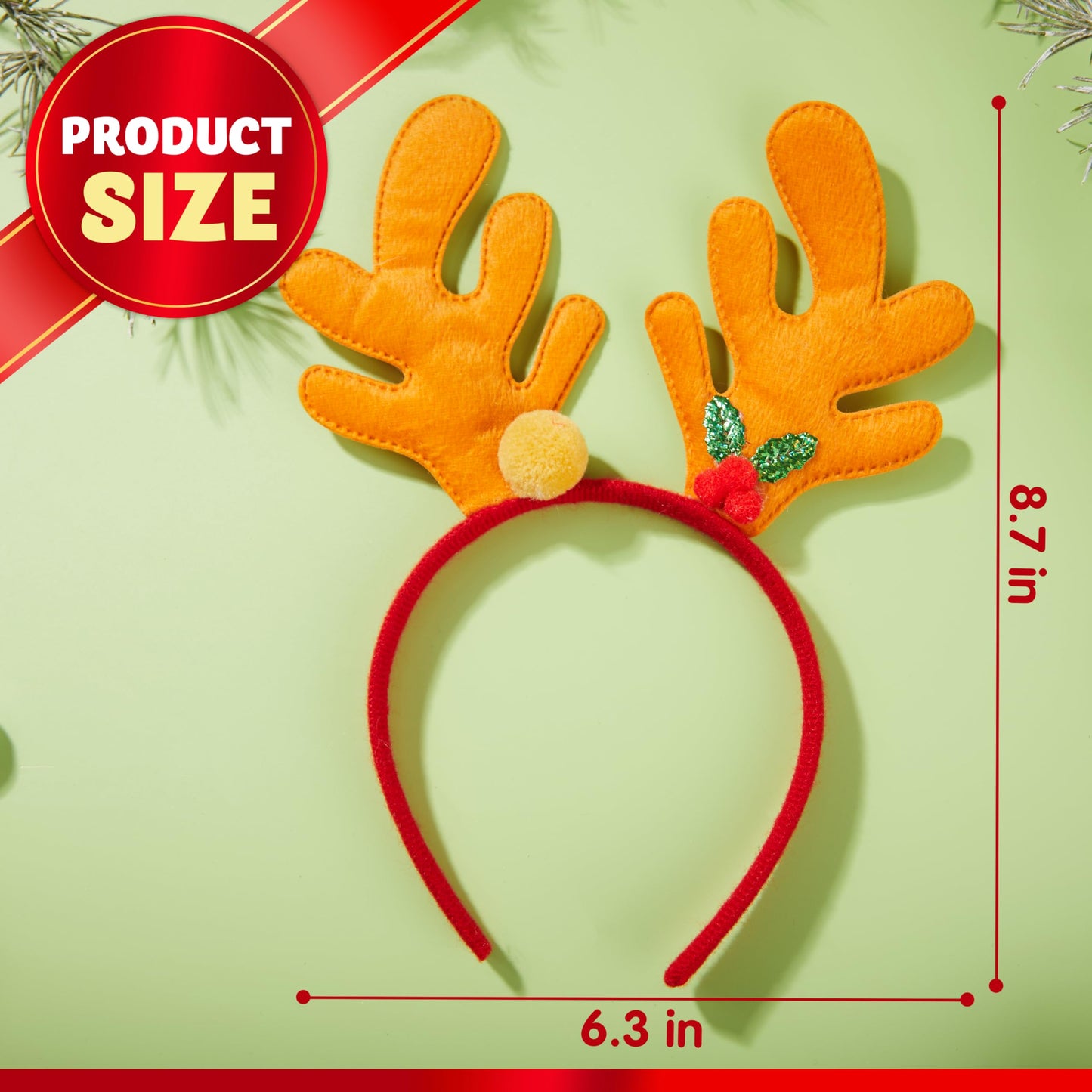 JOYIN 16PCS Cute Christmas Headbands, Festive Set, Great for Christmas Parties, Holiday Party Favors, Unique Design, Wide Application, Premium
