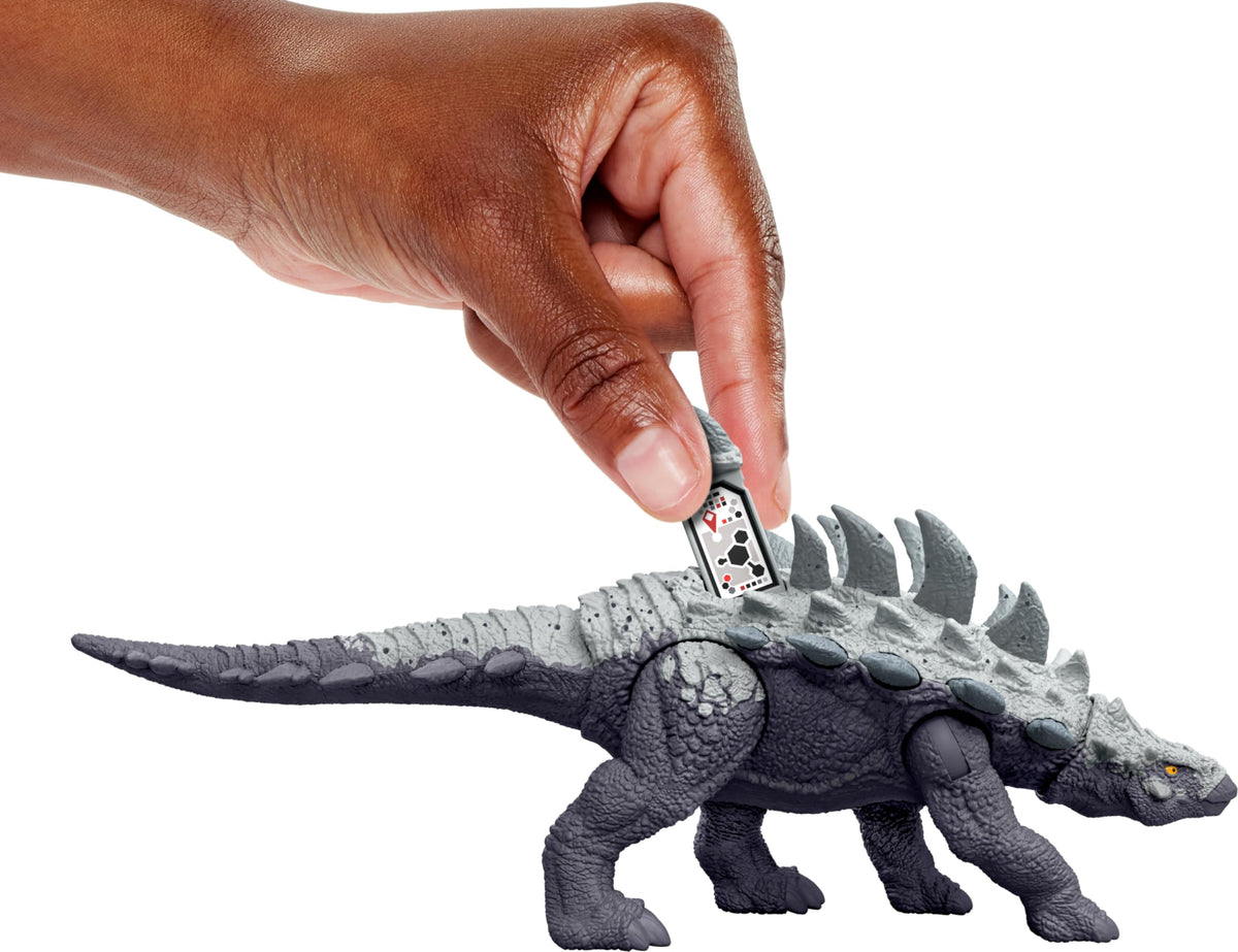 Mattel Jurassic World Strike Attack Dinosaur Toy with Single-Strike Action & Movable Joints, Gastonia Action Figure Includes Digital Play