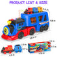 Number Train Set for Kids, Include 1 Transport Trucks, 8 Magnetic Trains