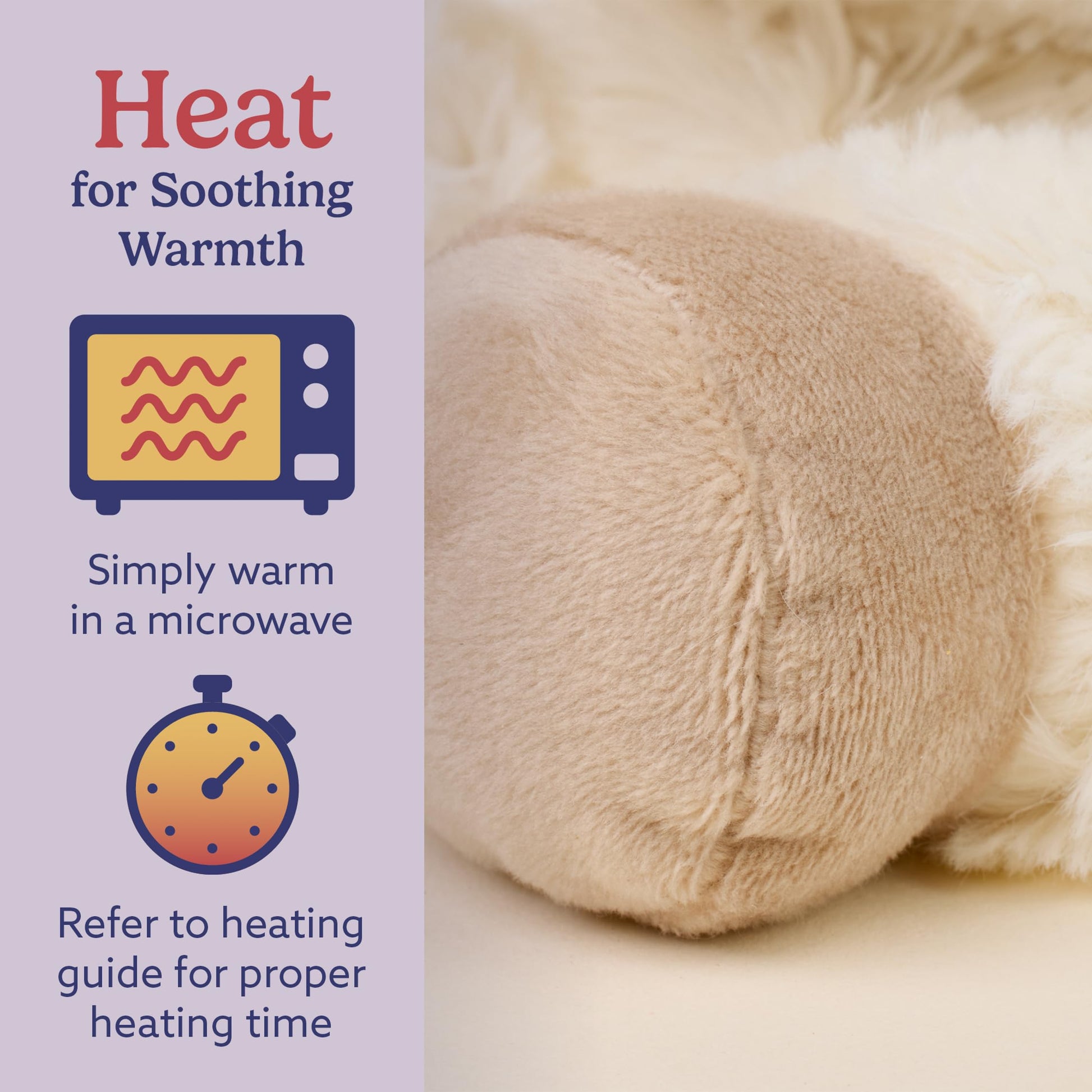 warmies Microwavable & Weighted Stuffed Animals, Laying Sheep - Heated Stuffed Animal Plushie for Warmth & Comfort - Cute Soft Plush Toys for Adults