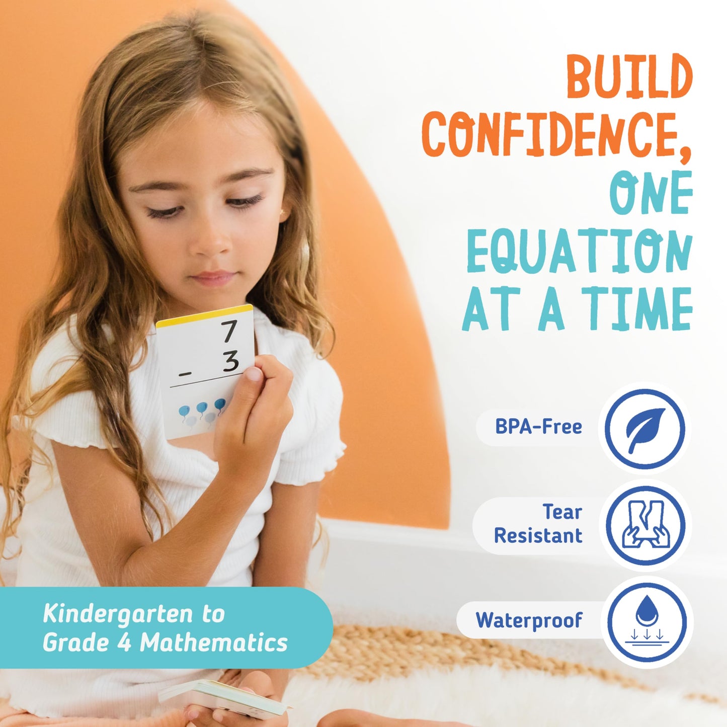 Merka Math Flash Cards for Kids - Ultimate 4-in-1 Learning Set with Addition, Subtraction, Multiplication & Division - Educational Flashcards