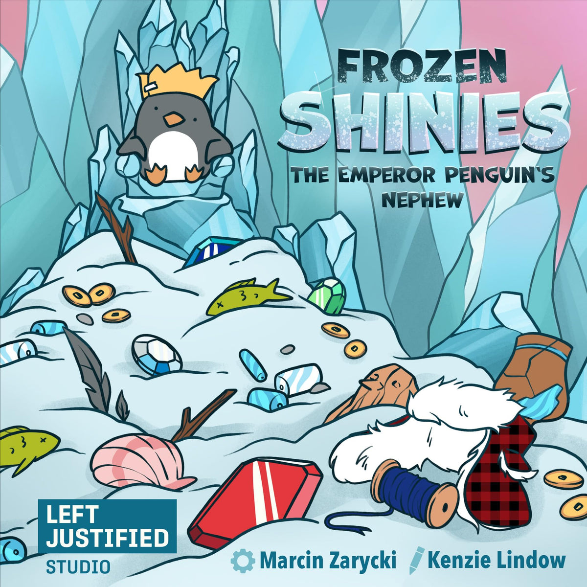 Left Justified Frozen Shinies - A Clever Little Card Game About Penguins - Game Night Fun for Kids, Teens, Adults, Families, and Friends - Boys and