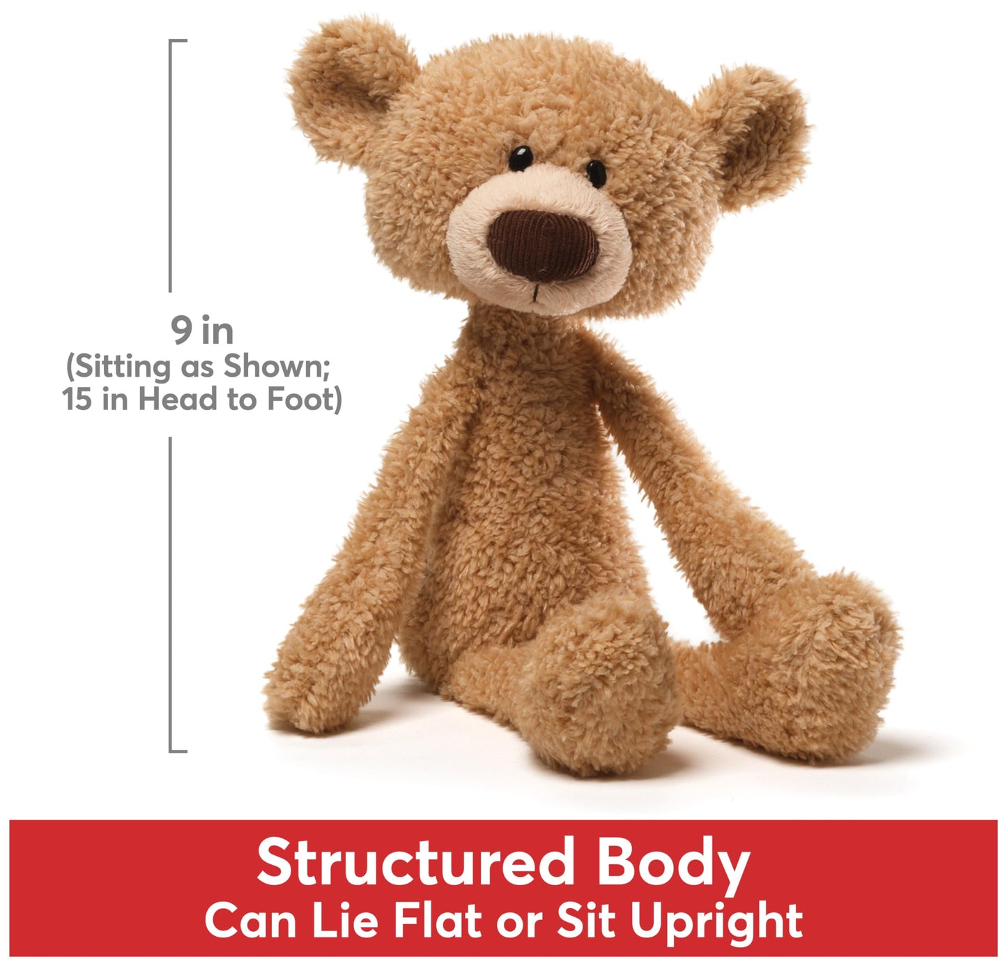 GUND Toothpick 15-Inch Tan Classic Teddy Bear Plush Toy, Ages 0+