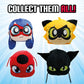 Miraculous Ladybug Plagg Plush Pillow with Large Zipper Secret Pocket - 14.8-inch Extra Soft, Cuddly, Fluffy Decorative Cushion - Ideal Nap Pillow