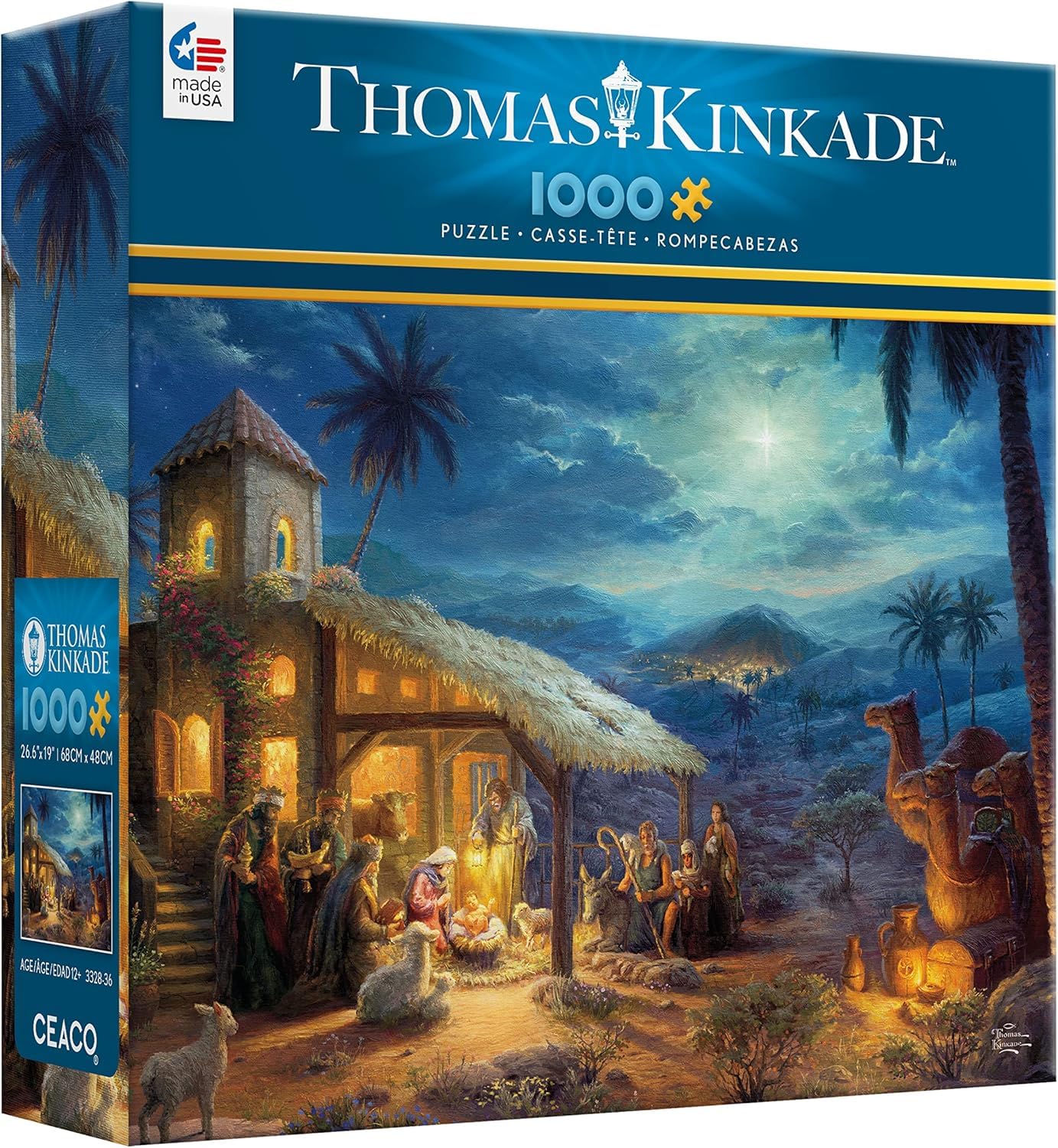 Ceaco - Thomas Kinkade Christmas Nativity - 1000 Piece Puzzle for Adults