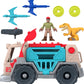 Fisher-Price Mattel Imaginext Jurassic World Trek ‘N Transform Toy Vehicle Play Set with Dinosaur, 3-inch Action Figure & Projectile Launcher